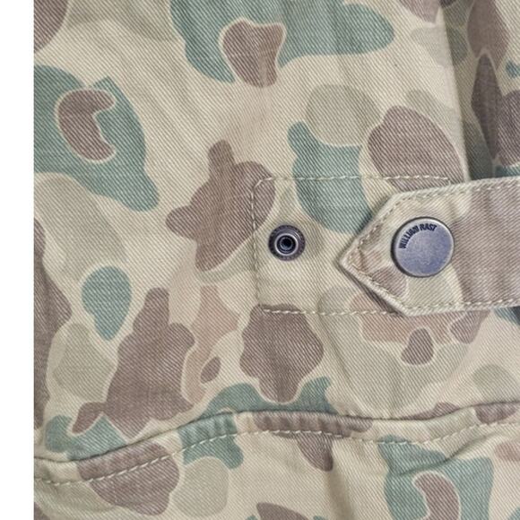 William Rast Jacket Mens Medium Camo Camouflage Field Utility Pockets Cargo Hood - Picture 9 of 13